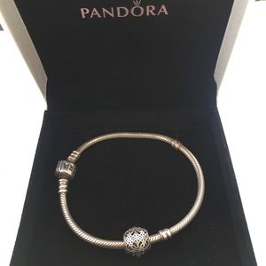SOLD!!Sterling Silver Pandora Bracelet. In Box